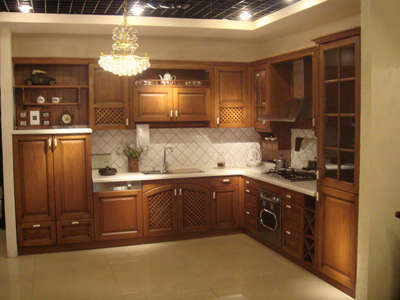 wooden finished kitchen