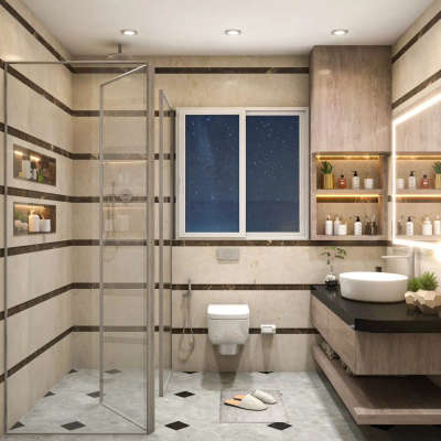modern bathroom  #KitchenIdeas #Washroom #BathroomDesigns #LUXURY_INTERIOR #InteriorDesigner #architecturedesigns #Architectural&Interior