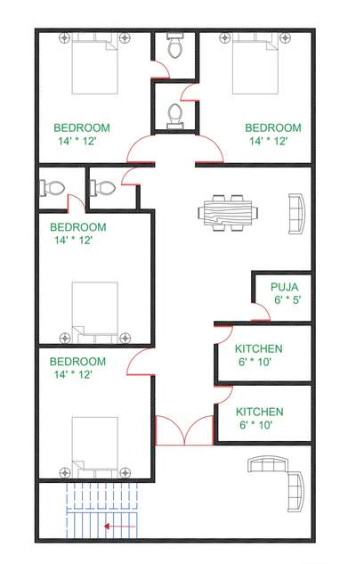 30*55 house plan #HouseDesigns
 #2DPlans  #autodesk