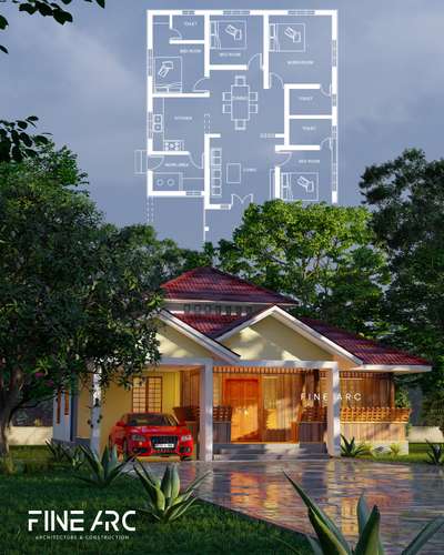 3 BHK Kerala style home design 💙
.
Area ~ 1440 sqft
.
 #HouseDesigns  #HomeDecor  #homesweethome   #3BHKHouse  #KeralaStyleHouse    #TraditionalHouse  #kerala_architecture  #exterior_Work