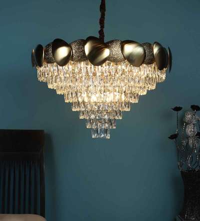 chandelier brass finish with imported crystals #modern  #brass  #chandelier  #crystals