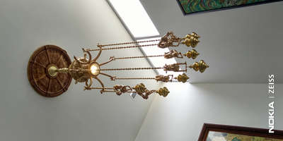 hand made brass chandelier . # hand made brass chandlier #