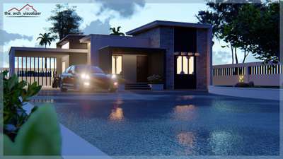3d design contemporary style nightview