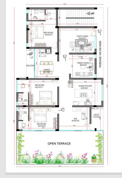 Residential plan#2073sqft plan#