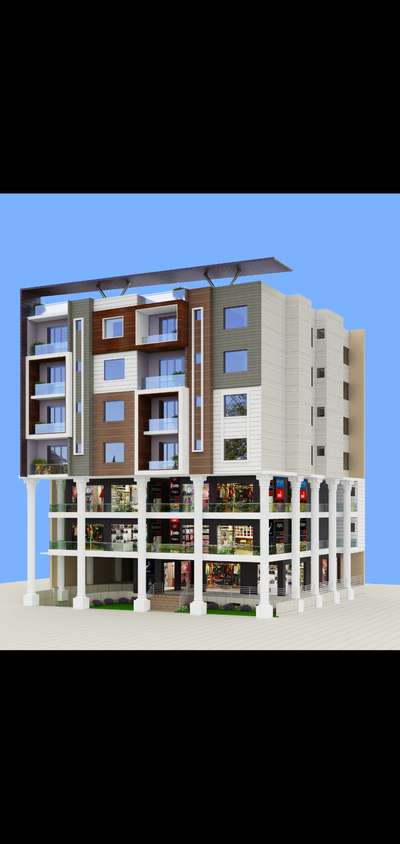 3D elevation of a building at bhagalpur bihar