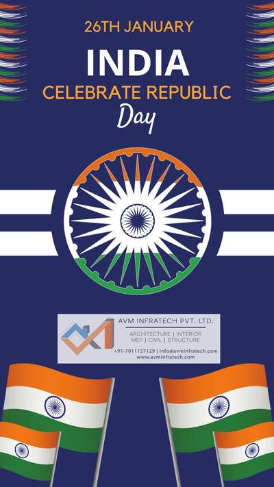 Happy Republic Day! 


Follow us for more such amazing updates. 
.
.
#republic #republicday #republicdayindia #india #republicdayspecial #republicday🇮🇳 #republicdaycelebration #republicday2024 #2024 #26january #celebration #avminfratech