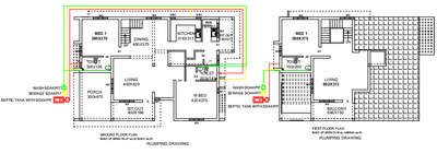 #2500sqftHouse  #2D plan  #Plumping drawing  #furniture drawing  #3BHKHouse