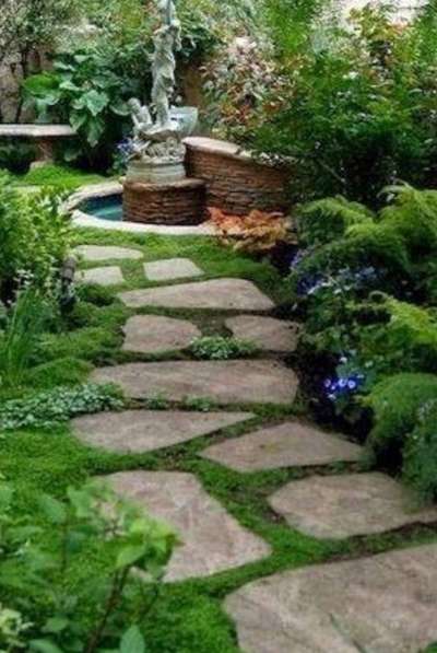 stone paved small magical garden  #garden #GardeningIdeas  #LandscapeGarden  #gardendesign  #outdoorlifestyle