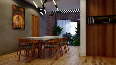 Dining interior 3d concept
at Malappuram  
 #InteriorDesigner#architecture #Malappuram  #kerala_architecture