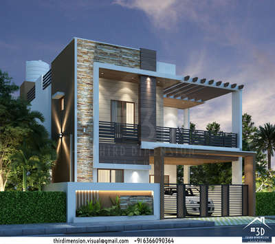Duplex house 3d render.  #3d  #3drender  #exteriordesigns  #3delevations
