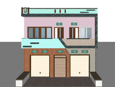 3 BHK with 2 Shop House plan (area :- 25/45')
