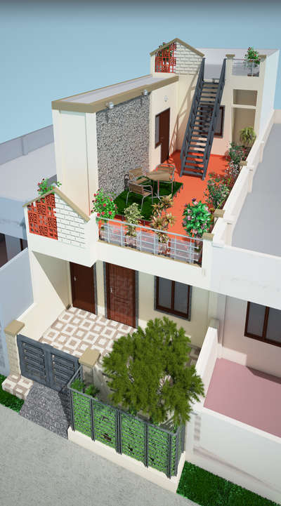 Contact us for Technically correct, Realistic, Implementable Plans, Interiors,  Terrace space design etc... in reasonable price. #ElevationDesign  #ElevationHome  #exterior_Work #HouseDesigns #3dsmaxdesign #vrayrender #Photoshop #terracewaterproofing #terracegardening