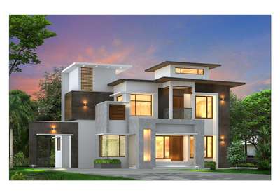 #HouseDesigns  #Completedproject  #semi_contemporary_home_design   #houseexteriordesign