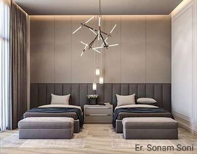 luxury Bedroom interior design #Er. Sonam Soni