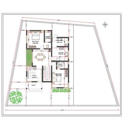 1750sqft residential plan#2storey building