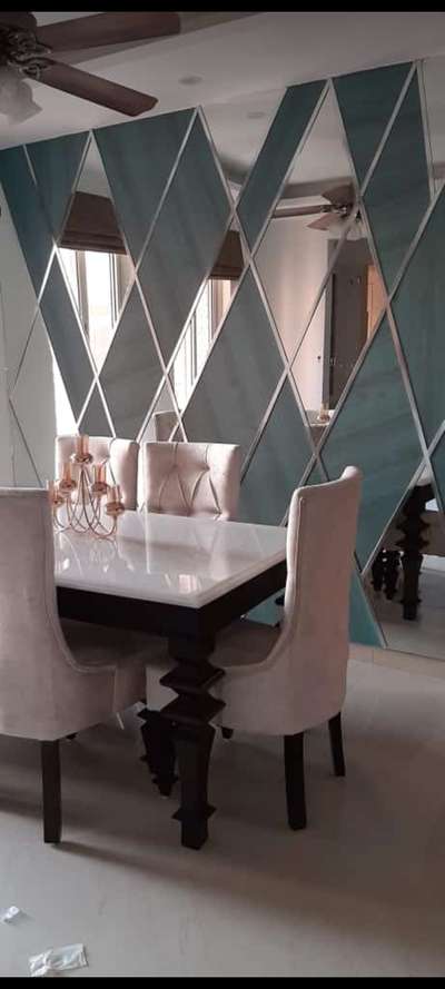 wall clading with designer mirror