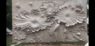 lotus leaves  #oudoor garden mural# relief  paintings # lotus big size