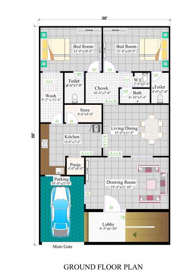 30x50 House Planning 
Contact For more planning...