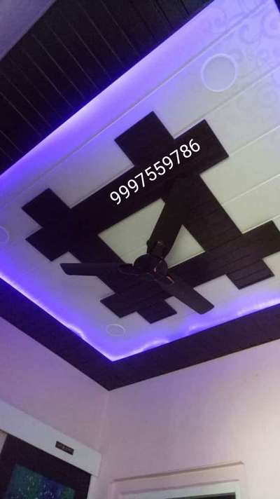 how to make👌 pvc false ceiling with woll paneling💕 design💯