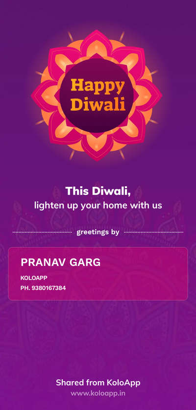 #kolo #diwali  #happydiwali  #greetings 🎉🌟🎉🚀

http://koloapp.in/pro/pg-kolo