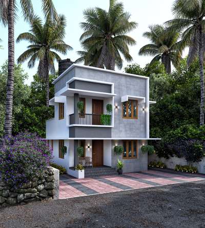 LOW BUDGET MINIMAL CONTEMPORARY HOUSE DESIGN #architecturedesigns #Architect #Architectural&Interior #ContemporaryHouse #HouseConstruction #exteriordesigns #keralahomedesignz #keralahomeplans
