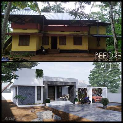 single🎬🏚️▶️🏠 #HouseRenovation #KitchenRenovation #KeralaStyleHouse #keralastyle #keralaplanners #Architect #architecturedesigns #Architectural&Interior #3dmodeling #architectureldesigns #SmallBudgetRenovation #budgethome #budgethomeplan