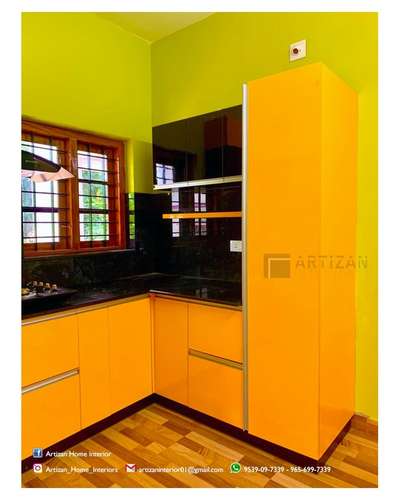 modular kitchen 1.40 lack
completly finished yellow and black glossy.
 #ModularKitchen  #KitchenIdeas