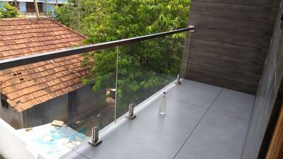 balcony steel glass work with 304