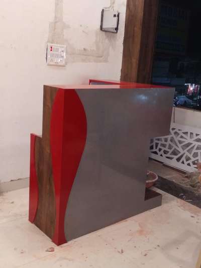 #wooden reception counter mk wood work and aluminium Noida