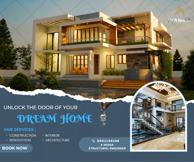 Unlock the foor of your "Dream Home"🔑🏠   Our services :- Construction, Renovation, Interior, Consulting, Architecture.  For more info ring us now.   #worked #dream #ElevationHome #HouseConstruction #3d #2DPlans #estimation #architecturedesigns #HouseRenovation #Interior #ElevationDesign