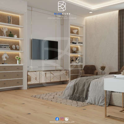 Bedrooms TV unit design by BLUECURV PROJECTS.

 #tvunits  #LivingRoomTVCabinet  #tvbackpaneling  #tvunitinterior  #BedroomDecor  #MasterBedroom  #BedroomDesigns  #3bedroom  #InteriorDesigner  #Architectural&Interior  #interriordesign  #Architectural&Interior  #interor  #bedroomtvunit  #BedroomIdeas  #bedroomfurniture