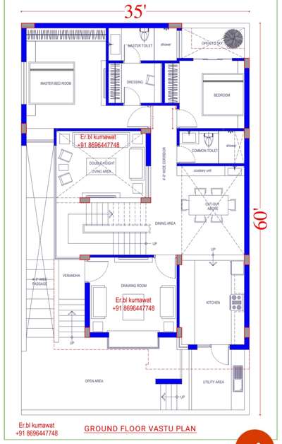 vastu house plan design by reflex interior