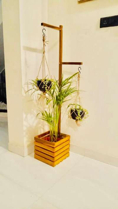 wooden planter stand #planters  #IndoorPlants  #stand