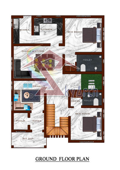 3D view of Floor plan