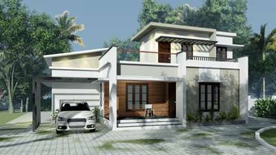 Client - Ammus
Location - Guruvayoor  
 #HouseDesigns  #ContemporaryHouse  #SmallHouse  #exteriordesigns