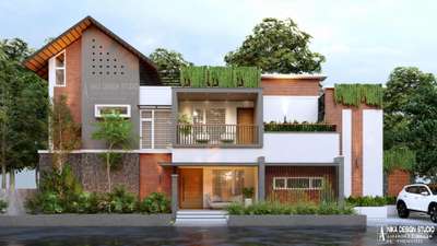 FLOOR PLAN & ELEVATION 

Proposed Residence for Mr. Agnel @kollam #exteriordesigns #FloorPlans #3D_ELEVATION #2DPlans