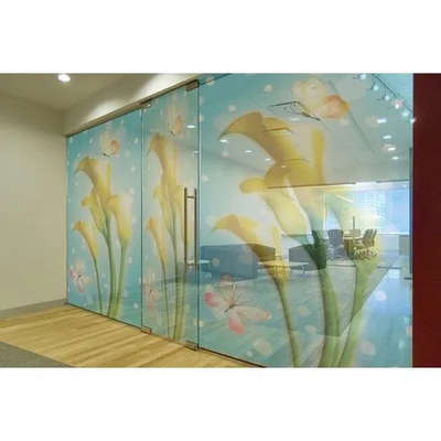 customised glass film pasted on glass... For enquiries and orders please contact us