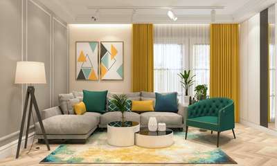 Go for this green and yellow palette with large artwork and rug in a combination of both the colours, opt for a statement forest green chair and a gray sofa teamed with yellow and green solid cushions. Choose a yellow solid curtain. Go for white track lights to focus on areas on interest and to create an interesting mood in the room.
#interior #decor #ideas #home #interiordesign #indian #colourful #decorshopping