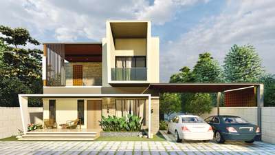 Proposed residence at Palakkad  #3drenders #3D  #exteriordesigns