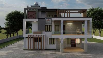 Arun residential project in Bangalore for 3d view modern elevation