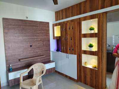 Kitchen & Living seperated with cabinet in 2BHK Budget appartment #partitiondesign