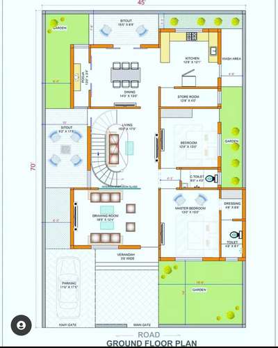 #Floor Plan, #Ground floor plan