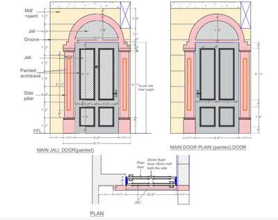 Main Entrance Door Details
#workingdrawing #detaileddesign #2dDesign