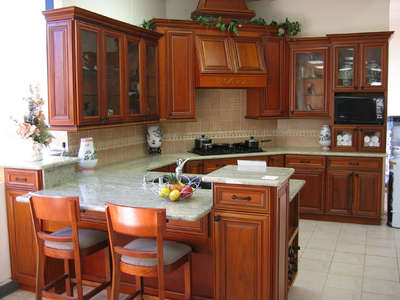 wooden finished kitchen