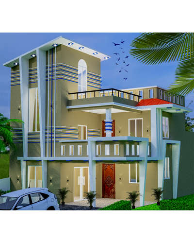 #indiadesign   #HouseDesigns  #HomeAutomation  #SmallHouse  #ContemporaryHouse  #houseplan  #houseelevation  #ElevationHome  #ElevationDesign  #frontElevation  #Autodesk3dsmax  #autodesk_3dsmax  #autocaddrawing