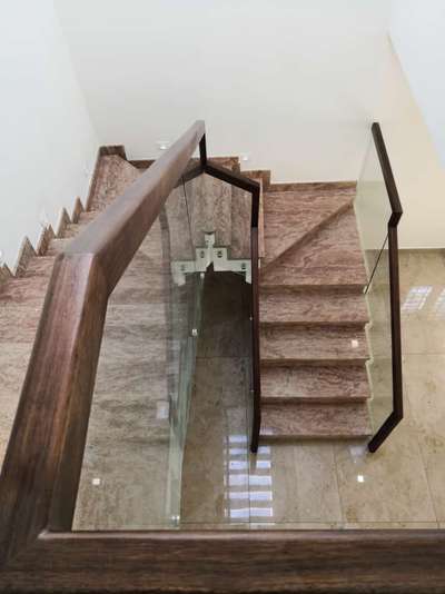 wood &glass handrail