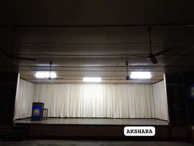 stage Curtain Work at Bharatiya Vidhyavihar Mazhuvanchery. Worked by Akshara Curtain & Sofa Works at Chowannur