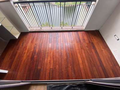 #WoodenBalcony  #ipe wooden deck