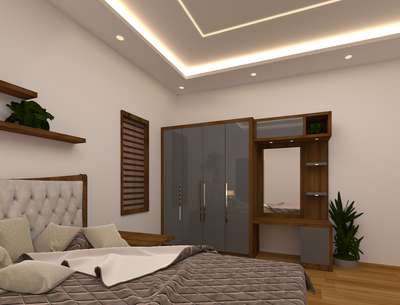 Master Bedroom 
#MasterBedroom #newwork #KeralaStyleHouse #moderndesign #Newlook
