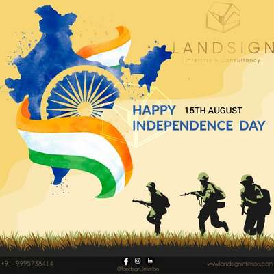 On this auspicious occasion of Indian Independence Day, I wish for the everlasting freedom and prosperity of our beloved nation. May we always cherish the hard-fought battles and sacrifices made by our freedom fighters, as we continue to build a brighter future for all.
#landsigninteriors